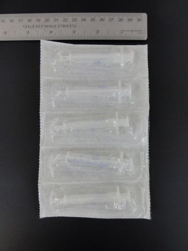 5 PCs NORM-JECT Plastic Syringe, Luer Slip,3 mL, individually packed