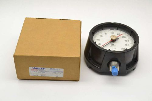 New ametek usg 1981 0-200psi 4-1/2 in 1/4 in npt pressure gauge b406081 for sale