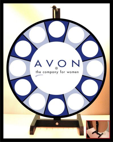 Prize wheel 18&#034; spinning tabletop portable avon blue for sale