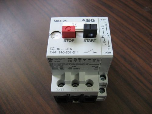 AEG Mbs 25 910-201-211 Manual Starter 16 to 20 Amp