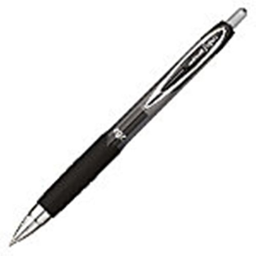 Uni-ball 207 Retractable Gel Pens, Medium Point, Black Ink, Pack of 12