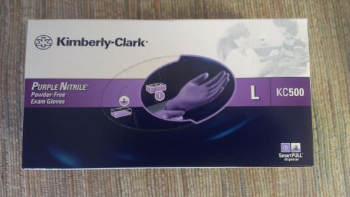 KIMBERLY-CLARK PURPLE NITRILE EX GLOVES CASE 10 BOX//1000 LG POWDER FREE KC500