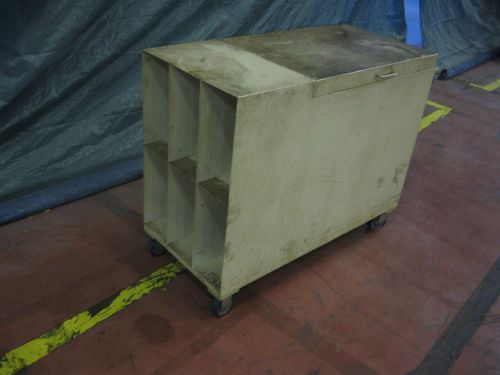 Heavy duty rolling storage industrial cart cabinet w/ flip top lid knoxville tn for sale