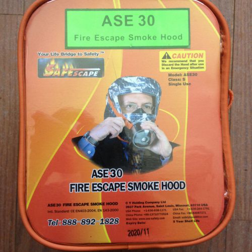 Safescape ASE30 Safe Escape fire escape smoke hood  with 5 year self life.Travel