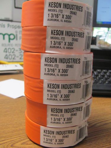 Keson 1-3/16&#034; x 300&#039; Orange Flagging Tape - 6 Total