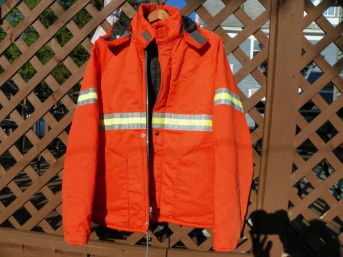Orange Yellow Safetyline by VanTech Engineering Men Size L Large Safety Jacket