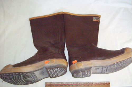 Servus Steel Toe Rubber Boots Size 11.5 Brown Tan Preowned Show Wear