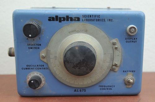 Vintage Alpha Scientific Laboratories Inc. Model AL 675 Radio RF Oscillator