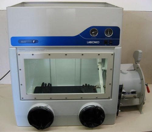 2009 labconco 5220100 precise controlled atmosphere glove box fume hood for sale