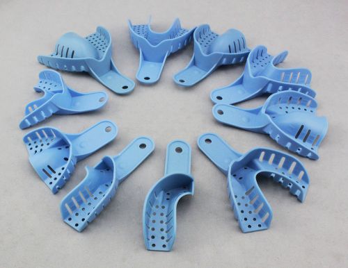 10pcs Plastic Dental Impression Trays Denture Instrument  full set Free Shipping