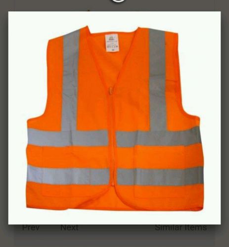 NEIKO High Visibility Neon Orange Safety Vest /Meets ANSI/ISEA Standards/Size L