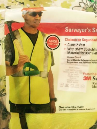 3m scotchlite tm adjustable reflective surveyor&#039;s safety vest 94618 class 2 bnip for sale