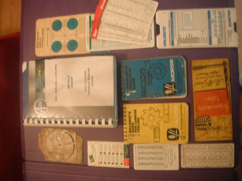 Large Lot of Guide Books ,Charts ,Calculating Aids Etc for Metal Working