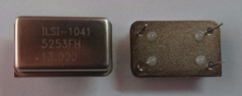 ILSI HCOF-5253FH-13.000 MHZ Leaded Oscillator 1 Pc Size 12.6 x 20.7mm / Ht 5.1mm