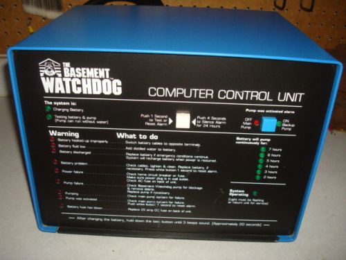 Basement Watchdog Computer Control Unit for AC/DC Battery-Backup Sump Pump