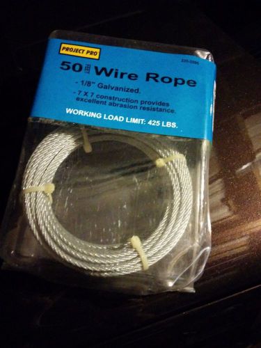 Wire rope 1/8 galvanized 50feet