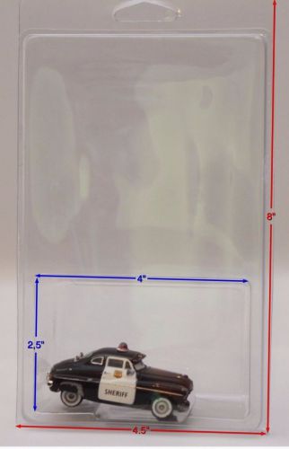 50 PCS Plastic Box W/ Hang Hole Retail Display Clear Packaging Supply Car Toys