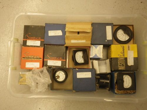 Lot of Vintage Voltmeters, Ammeters-Weston,Triplet,Simpson,International Instr