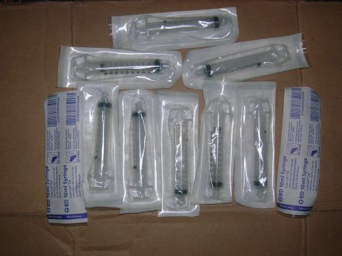 LOT OF 10 10CC SYRINGES LUER-LOK TIP WITHOUT NEEDLES