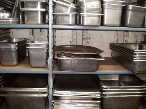Large Lot of RESTAURANT Essentials SHEET PANS Racks SS STEAM PANS and more
