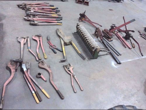 34 Pieces of Vintage Sheet Metal Tools + Tool Chest!! Whitney Metal - Thor