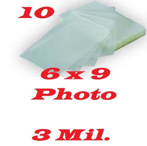 10 6 x 9  Laminating Laminator Pouches Sheets 3 Mil Photo