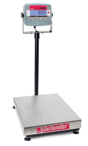 Ohaus defender 3000 bench scale rectangle, d31p60br, 150lb x 0.02lb for sale