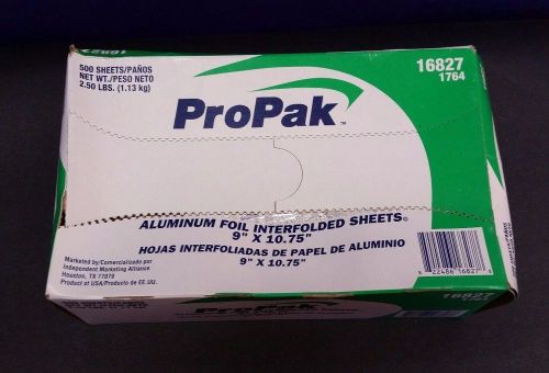 Aluminum Foil Interfolded Pop-up Sheets 9&#034; x 10.75&#034; 500 Count Grill Cooking Wrap