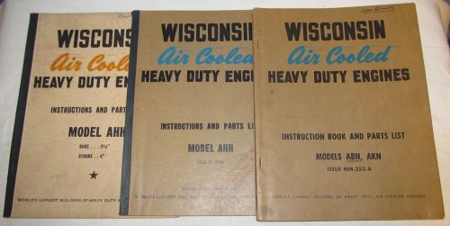 Wisconsin Hvy Duty Engine Instruction Manual/Parts Book Lot ABN/AKN AHH J0404