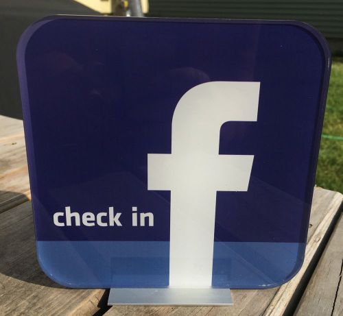 Facebook Check In Business Sign Signage