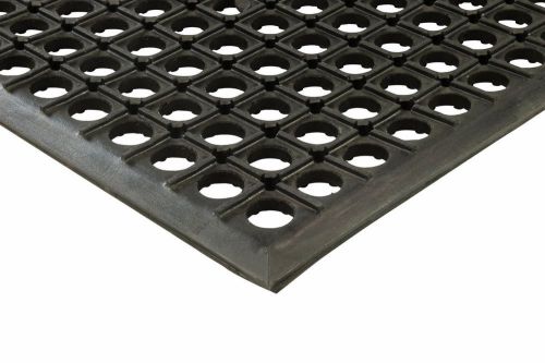 3x5 Black Drainage Rubber Floor Mats Heavy Duty Anti Fatigue Anti-slip 36&#034; x 60&#034;