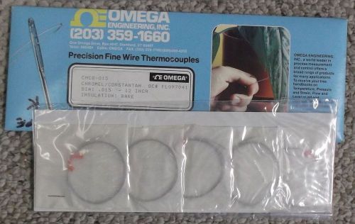 Five Omega Type E Wire Thermocouples - .015 dia. - Made in USA
