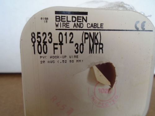 Belden PVC Hook-Up Wire Pink 8523 012 100 Feet 20 AWG Stranded Tinned New