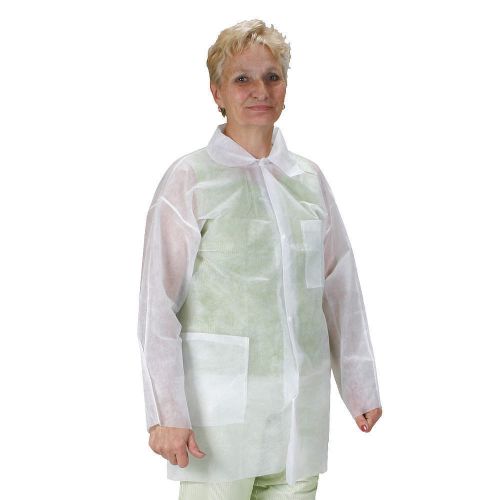 Condor lab coat 2ktr9, polypropylene, white, s, pk25, free shipping, *2a* for sale