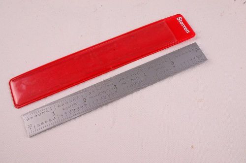 L.S. STARRETT 6&#034; TEMPERED C604RE DOUBLE SIDED RULE IN POUCH - NEW OLD STOCK