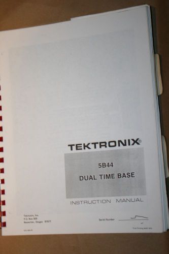 TEKTRONIX INSTRUCTION  MANUAL WITH SCHEMATICS FOR 5B44 DUAL TIME BASE