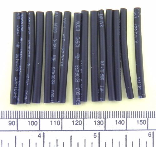Heat shrink tubing - black 2 x 40 mm - pack of 15