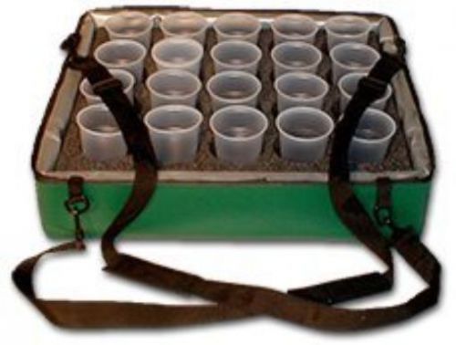 TCB Insulated Bags HWK-B-Green Beverage Carrier with 20 Hole Foam Insert, 20&#034; x