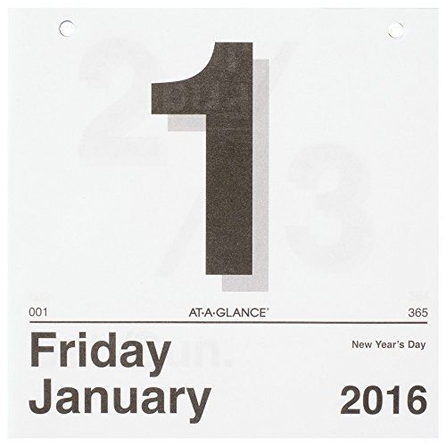 At-A-Glance AT-A-GLANCE &#034;Today Is&#034; Daily Wall Calendar Refill 2016, January -