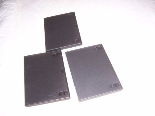 Qty 3 - Standard  Black Box DVD Case CD Holder