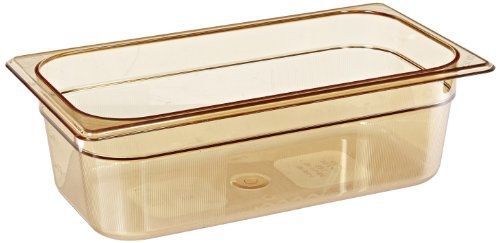Rubbermaid Commercial Products FG217P00AMBR 1/3 Size 4-Quart Hot Food Pan, Amber