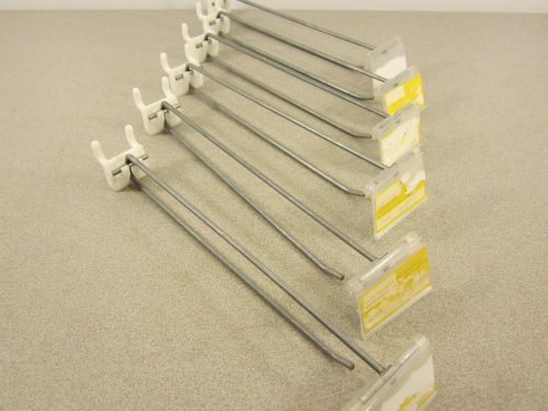 30 used 8in. pegboard slatboard hooks w/ quick back clips and product tags for sale