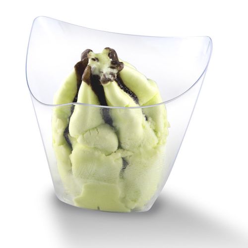 Trofeo disposable dessert cups - plastic shot glass for appetizer/hors d&#039;ouevres for sale