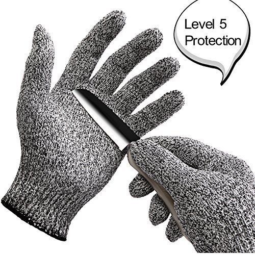 WISLIFE Cut Resistant Gloves ;Level 5 Protection, Food Grade,EN388 Certified, 1