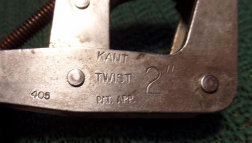 2 LOT USED KANT TWIST 2&#034; MACHINIST UNIVERSAL T-HANDLE HOLDING CLAMP VGC