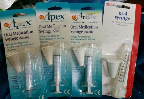 4x Apex Apex Oral Medication Syringe Small   FREE SHIPPING