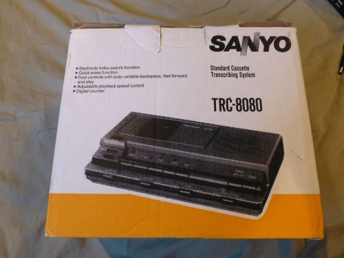 Transcriber Sanyo Memo-scriber TRC-8080 with Foot Pedal, AC adapter &amp; headset
