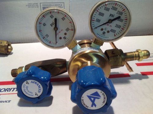 Advanced specialty gas regulator  upe375580 cga-540 oxygen #4 shut off valve for sale