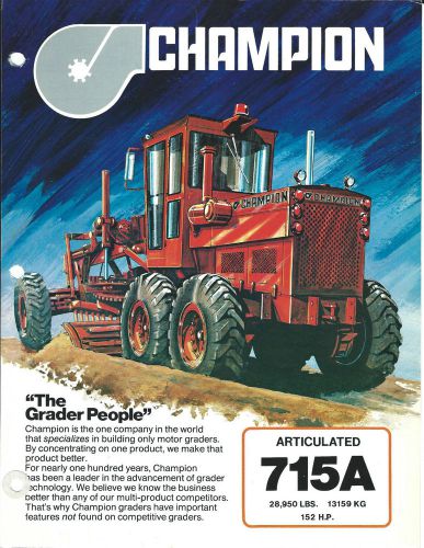 Equipment Brochure - Champion - 715A - Motor Grader (E3086)