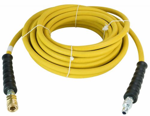 50&#039; Yellow Pressure Washer Hose 3/8&#034; 4000 PSI Animal Fat Resistant w/ QC